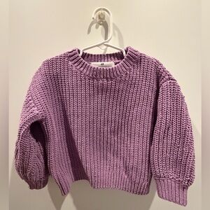 Girls Purple Knitted Sweater